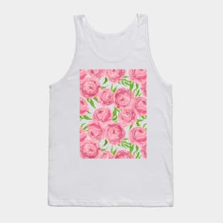 Pink peonies watercolor Tank Top